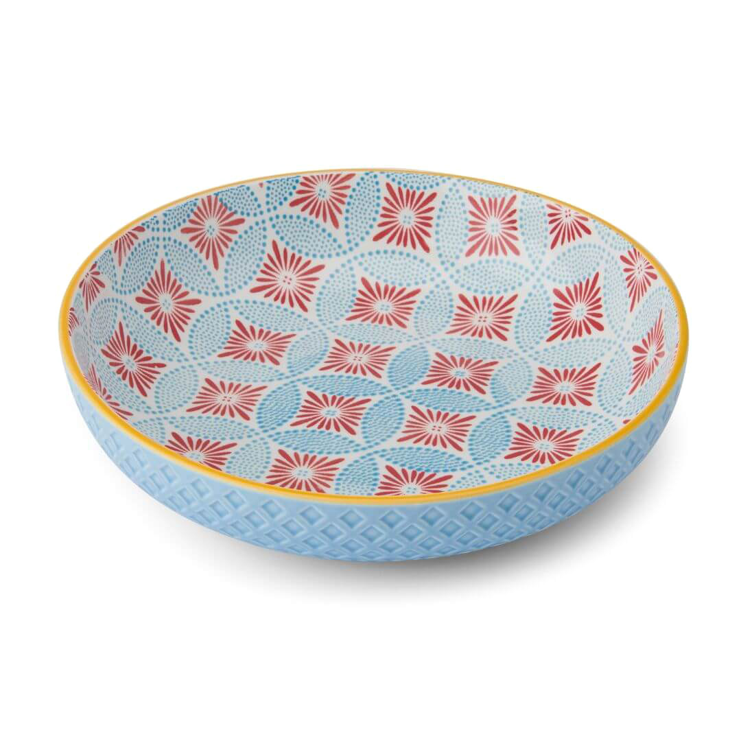 Mikasa 21cm Pasta Bowl Blue Mosaic